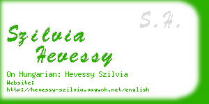 szilvia hevessy business card